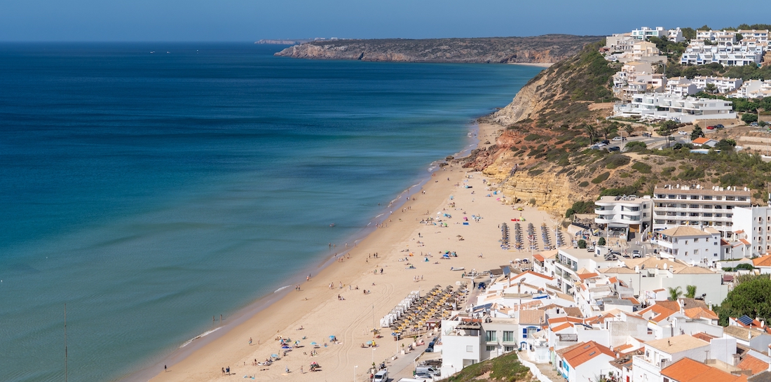 Algarve beach. Salema beach in the Algarve, Portugal